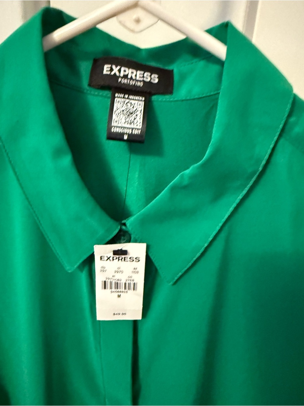 Express Emerald Button-Up Shirt - Picture 3 of 5